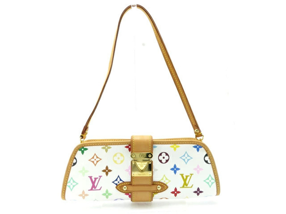 LOUIS VUITTON Shoulder Bag Shirley Monogram Multicolor Blanc White
